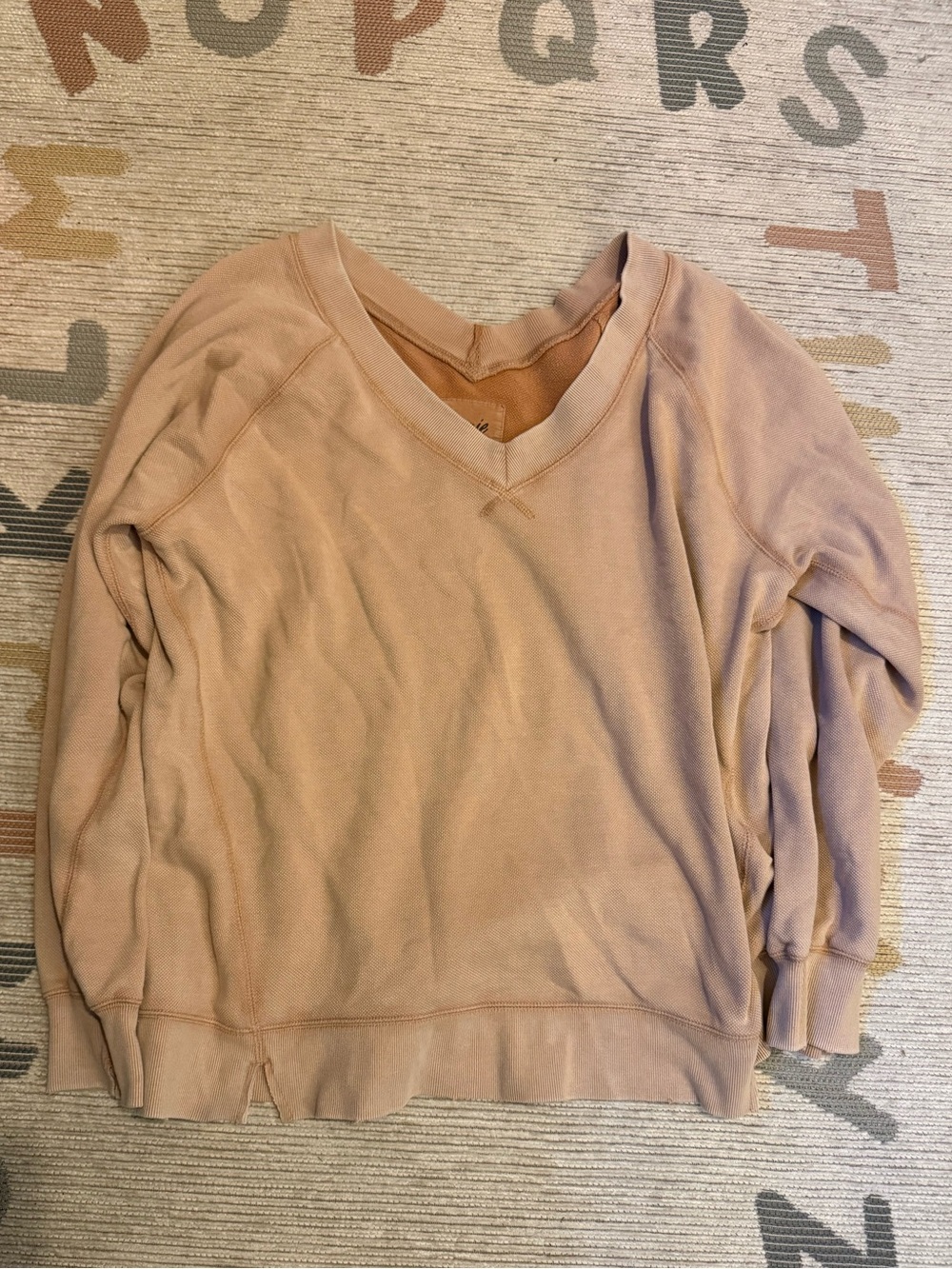 aerie Dusty Peach V-Neck Sweatshirt